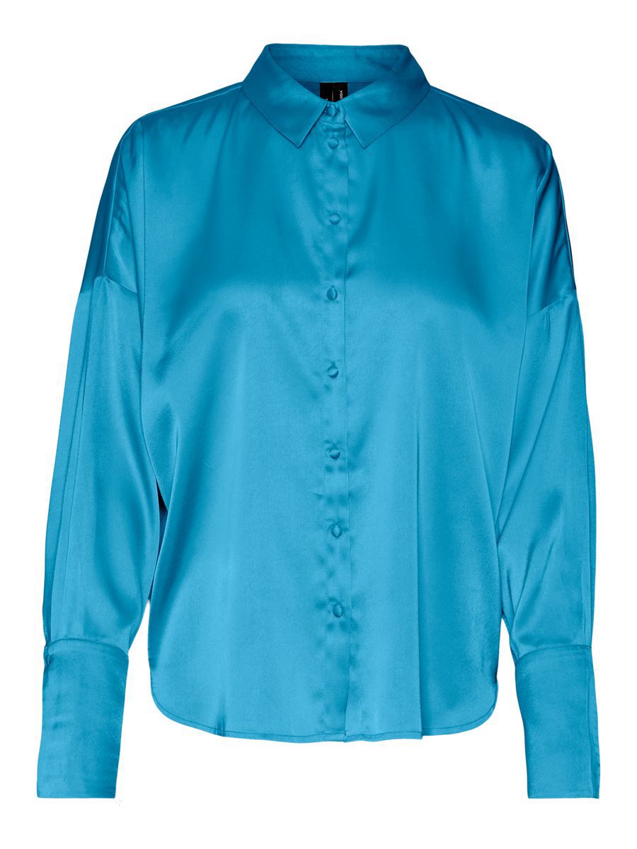 VERO MODA Satin Shirt Damen Blau günstig online kaufen