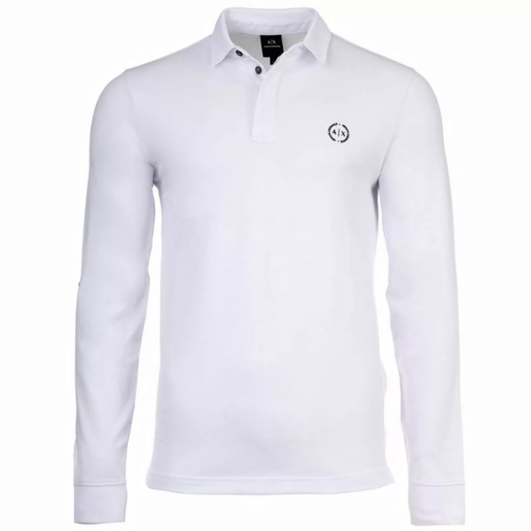 ARMANI EXCHANGE Poloshirt Herren Langarm-Poloshirt - Knopfleiste, Pique günstig online kaufen