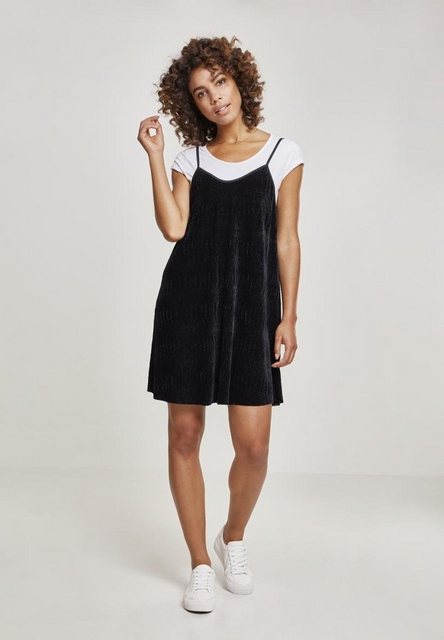 URBAN CLASSICS Shirtkleid "Urban Classics Damen Ladies Velvet Slip Dress", günstig online kaufen