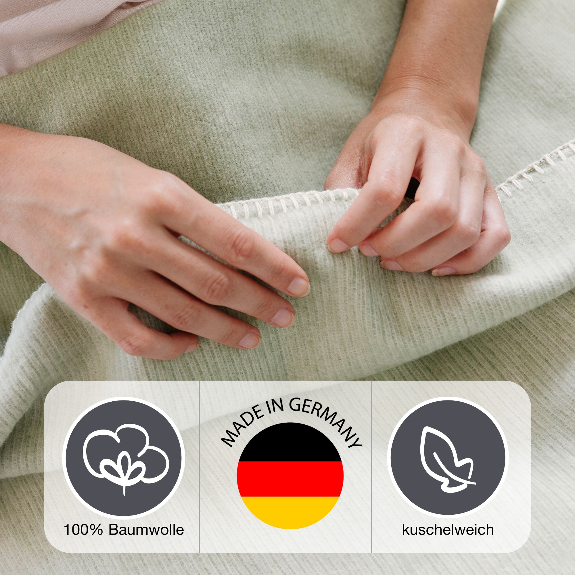 IBENA Wohndecke »Wohndecke Lausanne«, in schlichtem Melange-Look günstig online kaufen