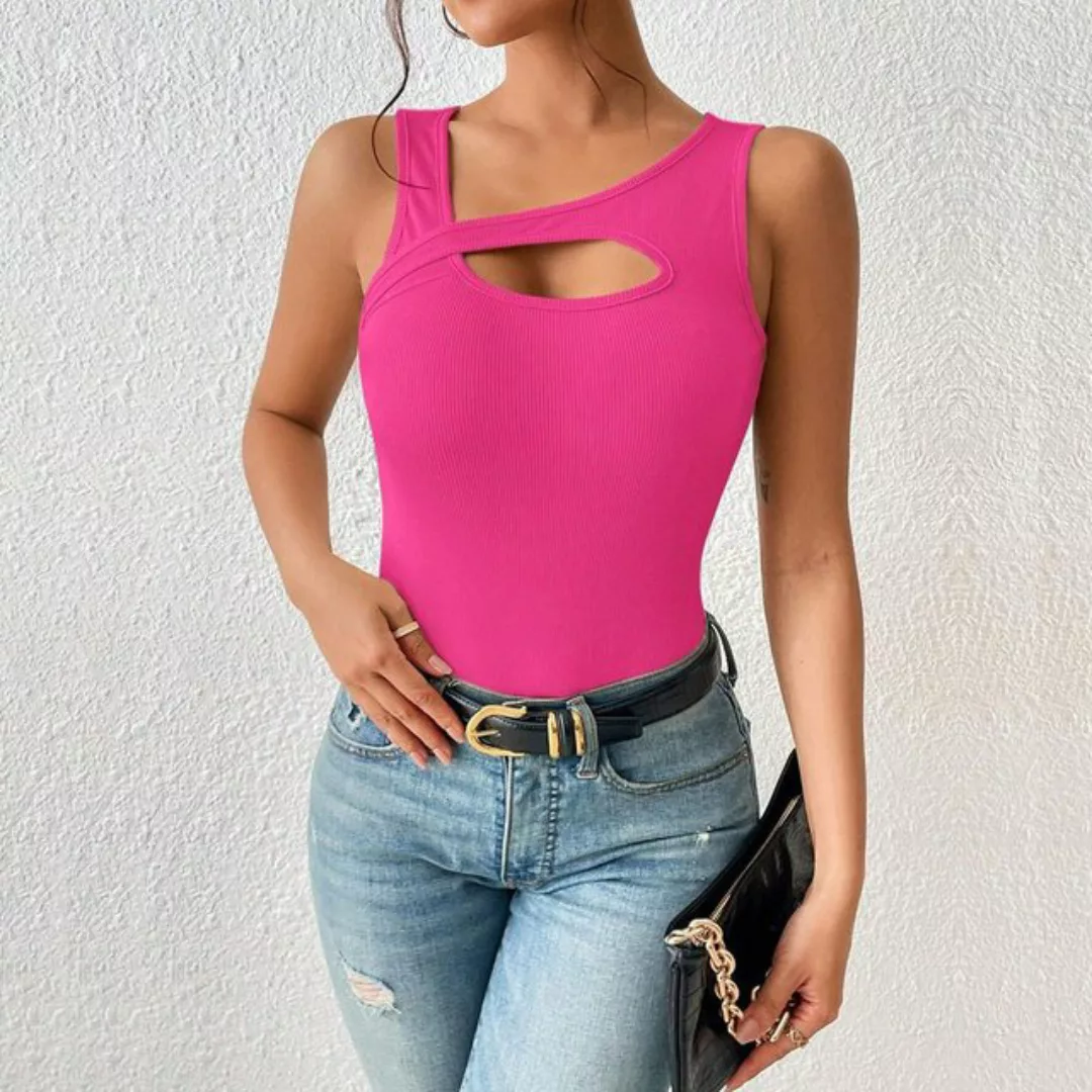 RUZU UG Blusentop Hemdbluse Damen-Fit-Sexy-Weste-T-Shirt-Temperament-Top günstig online kaufen