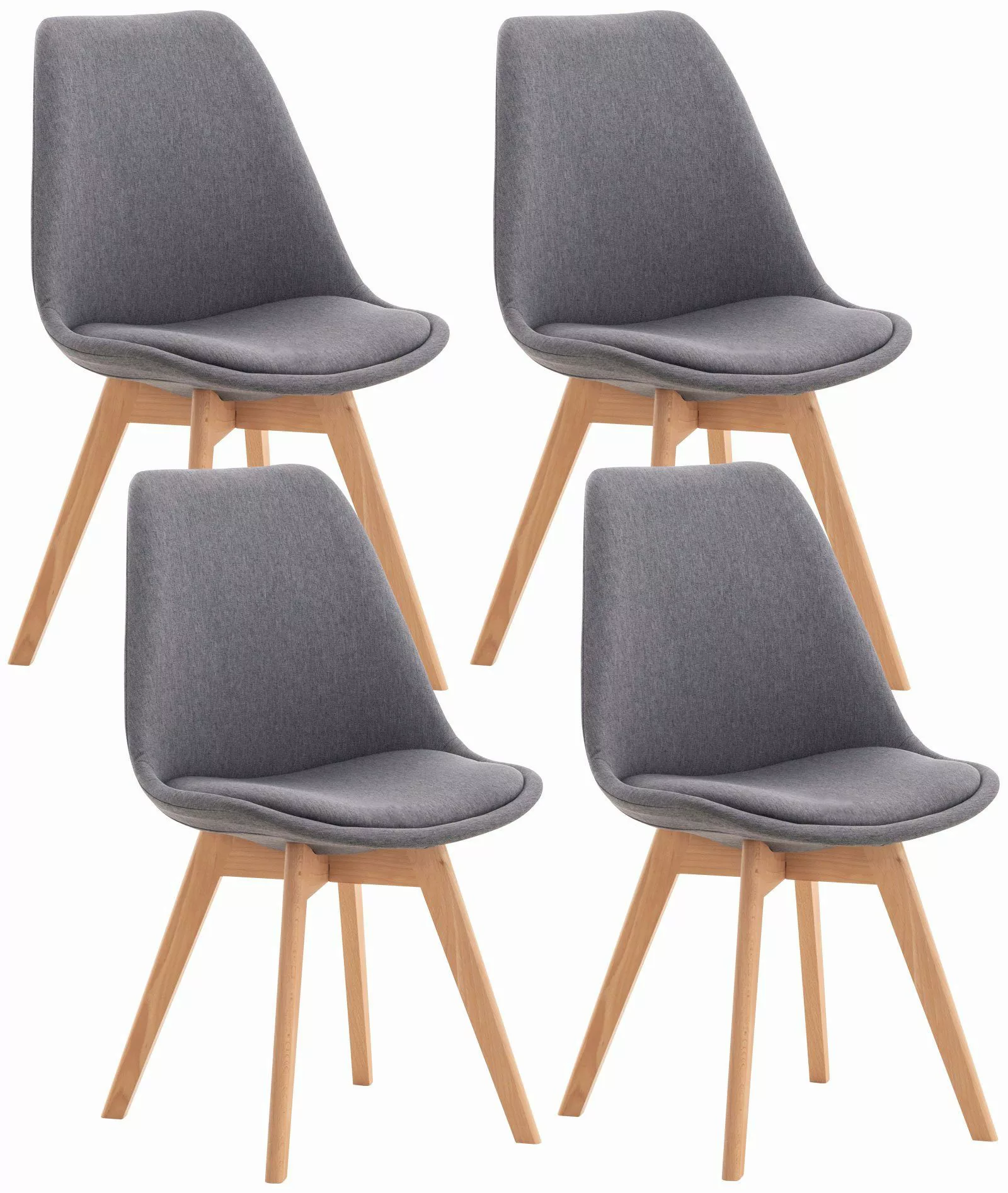 CLP Küchenstuhl Linares (4er Set), Buchenholz-Gestell, günstig online kaufen