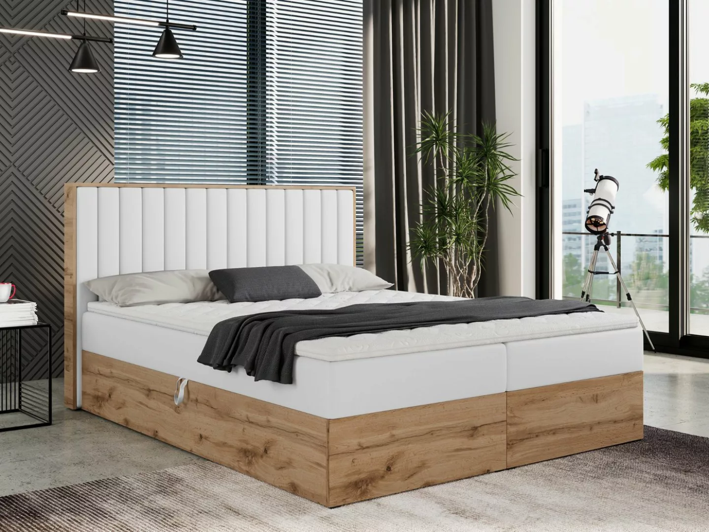 MKS MÖBEL Boxspringbett ALBERO 4 (Set, Packung, gepolstertes Kopfteil, topp günstig online kaufen