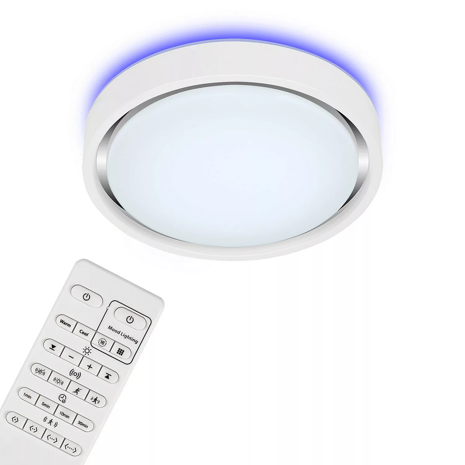 LED-Deckenleuchte, weiß mit Bewegungsmelder - weiß - 7,5 cm - Lampen & Leuc günstig online kaufen