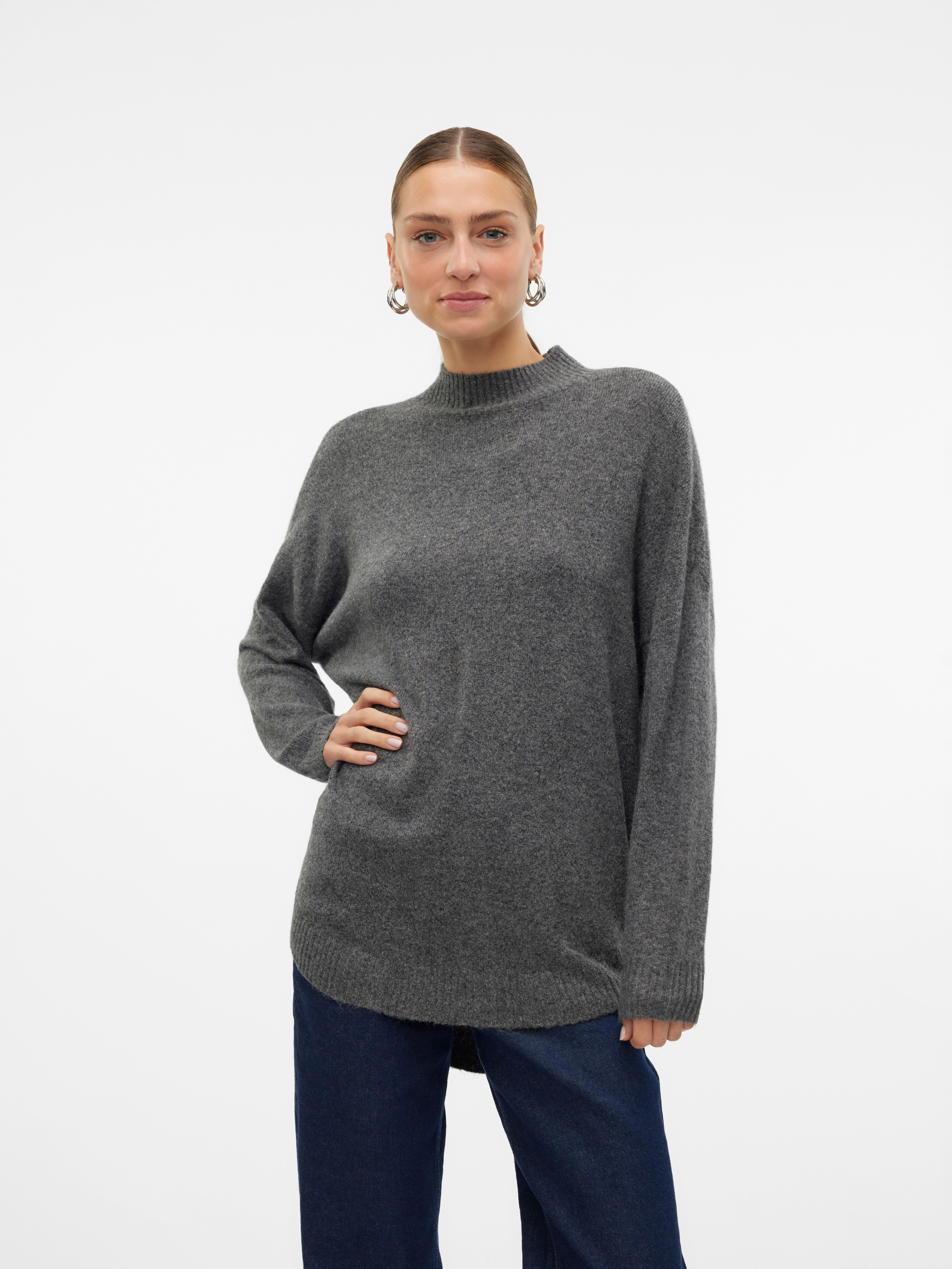 Vero Moda Strickpullover VMPLAZA LS HIGHNECK LONG PULLOVER GA BOO günstig online kaufen