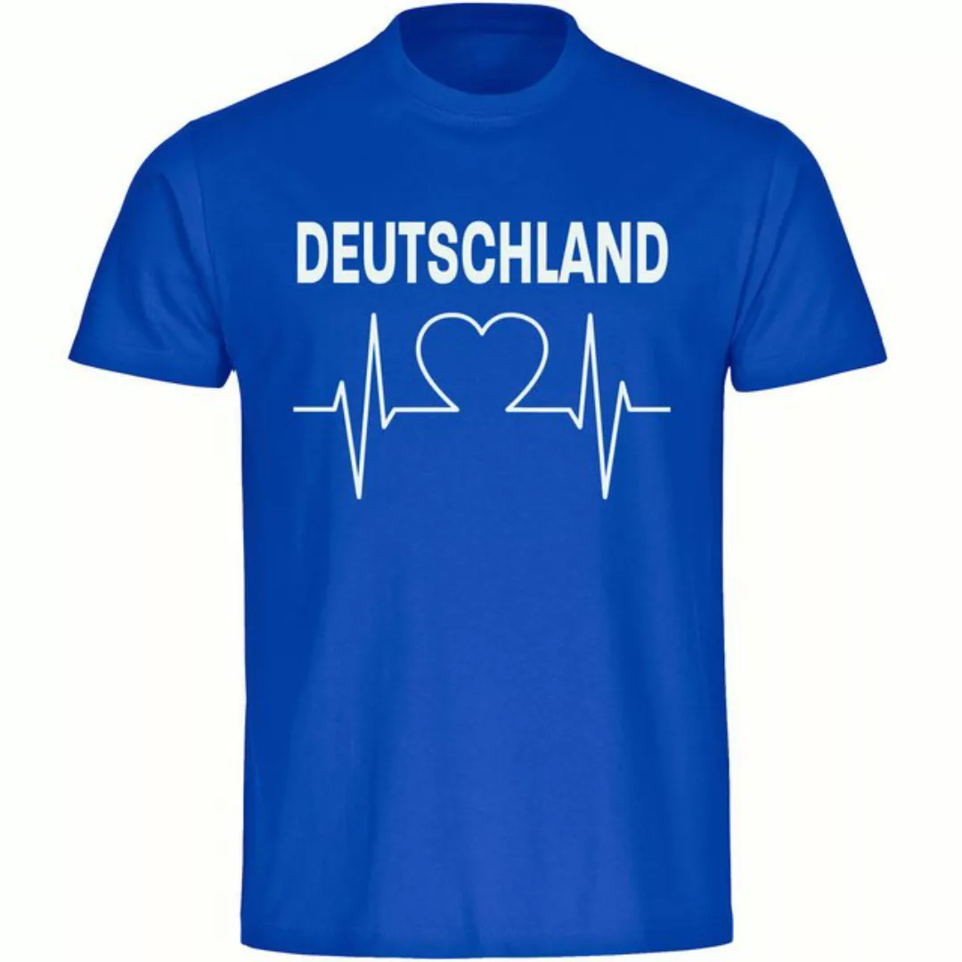 multifanshop T-Shirt Herren Deutschland - Herzschlag - Männer günstig online kaufen