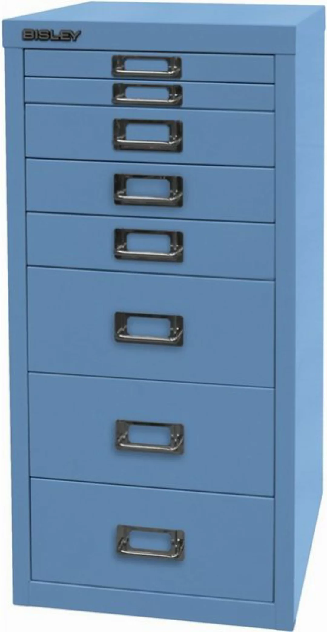 Bisley Aktenschrank Schubladenschrank MultiDrawer A4 8 Schübe blau günstig online kaufen