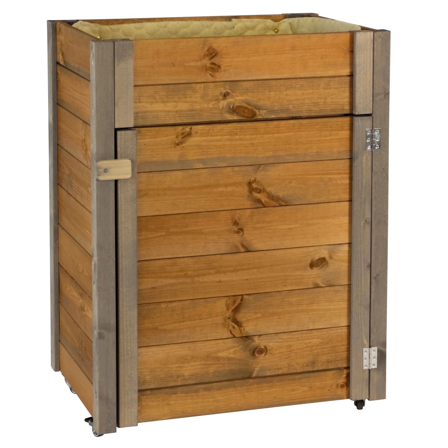 Dobar Rollbarer Gartenschrank mit Pflanzkasten Braun/Grau FSC® günstig online kaufen