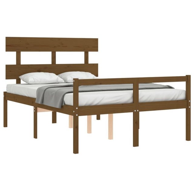 furnicato Bett Seniorenbett mit Kopfteil 140x190 cm Honigbraun Massivholz ( günstig online kaufen