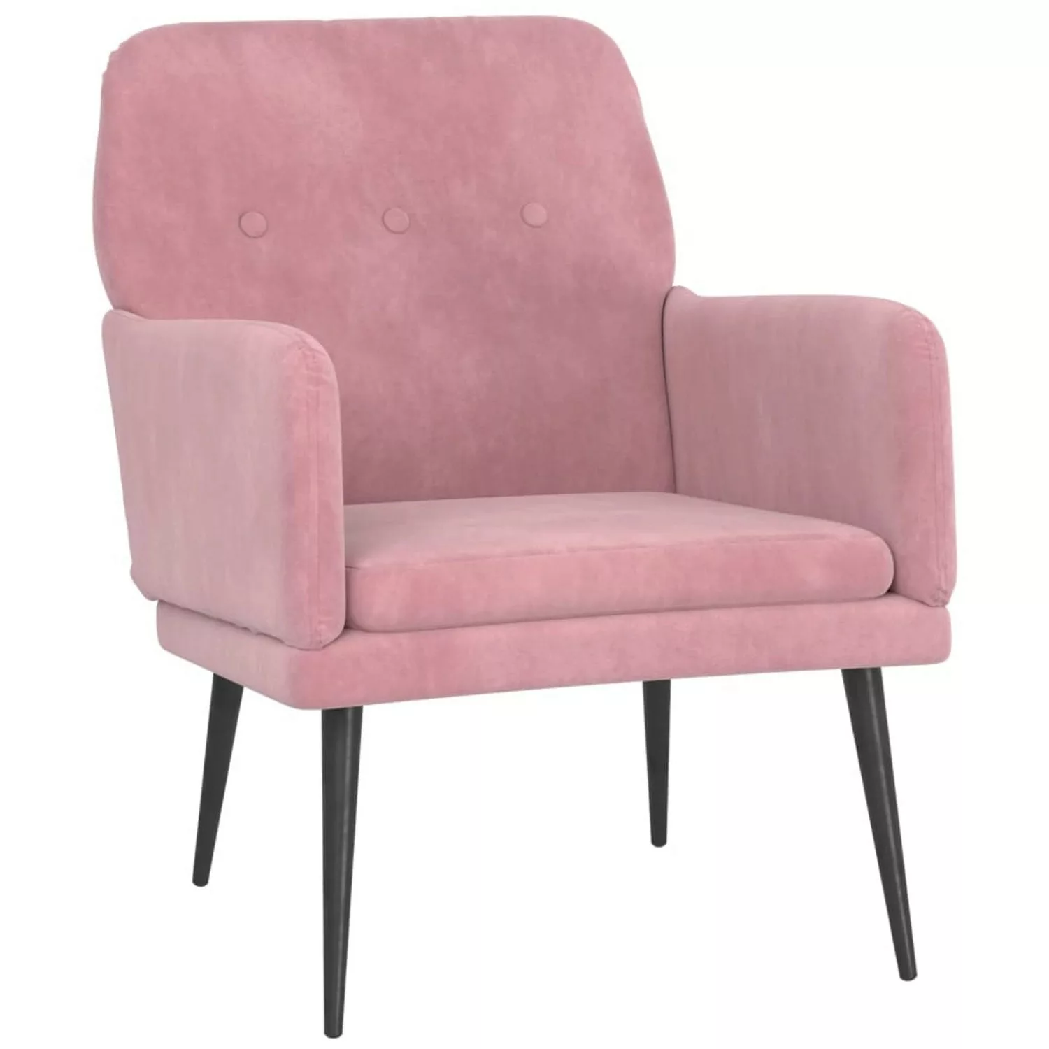 vidaXL Sessel Rosa 62x79x79 cm Samt Modell 1 günstig online kaufen