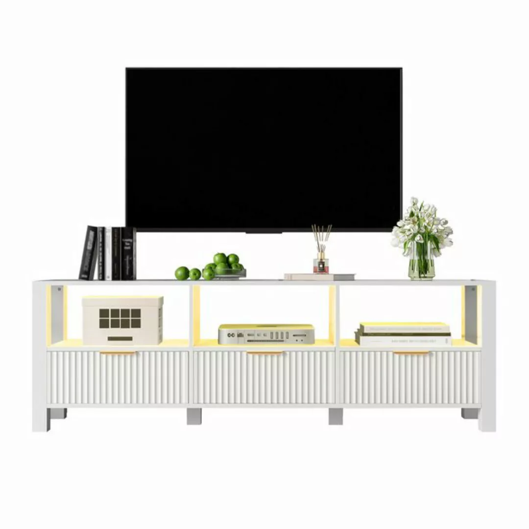 Ulife TV-Schrank mit Goldenen Griffe, 16-farbiges LED-Beleuchtung (1-St) 15 günstig online kaufen