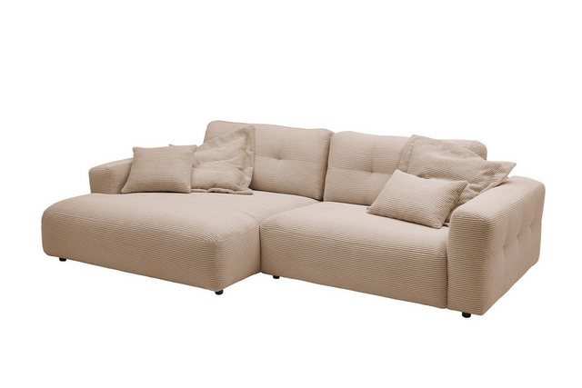 KAWOLA Ecksofa, Cord, Longchair rechts od. links, versch. Farben günstig online kaufen