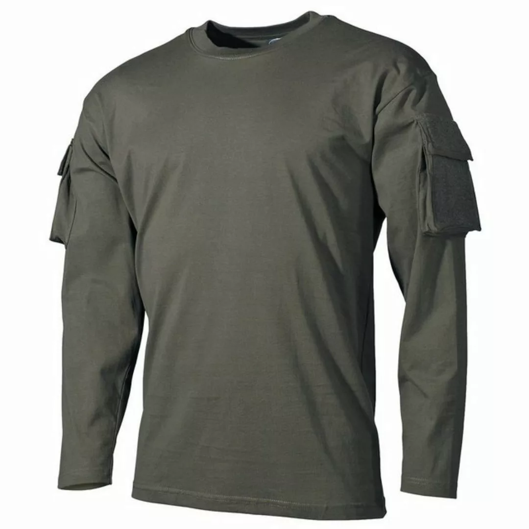 MFH T-Shirt Outdoor Langarm-Shirt oliv mit Ärmeltaschen günstig online kaufen