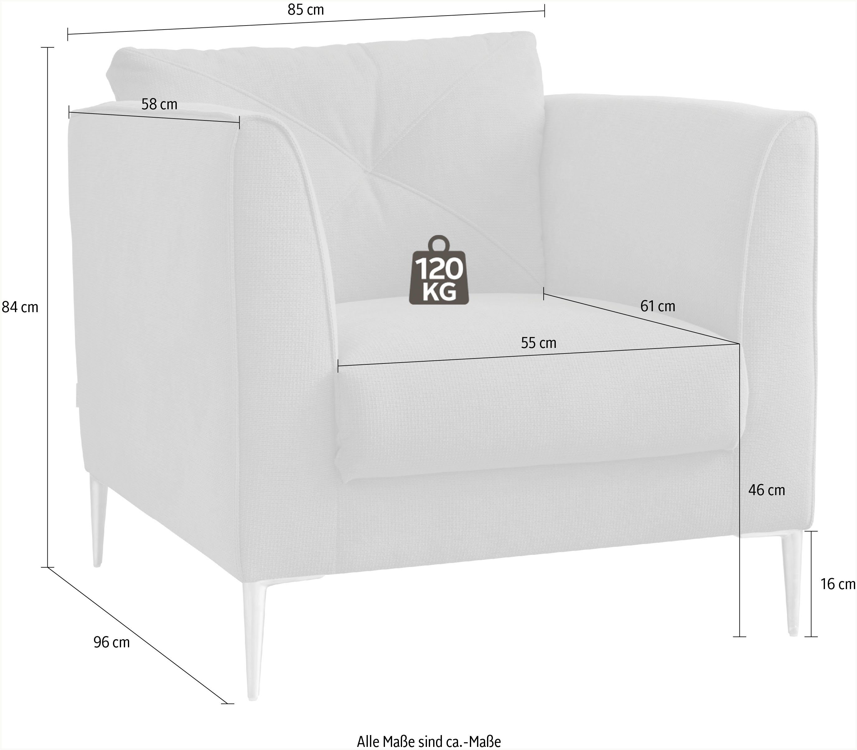 TRENDMANUFAKTUR Sessel "Chilltime, Loungesessel, Komfortsitzhöhe 46cm, Brei günstig online kaufen