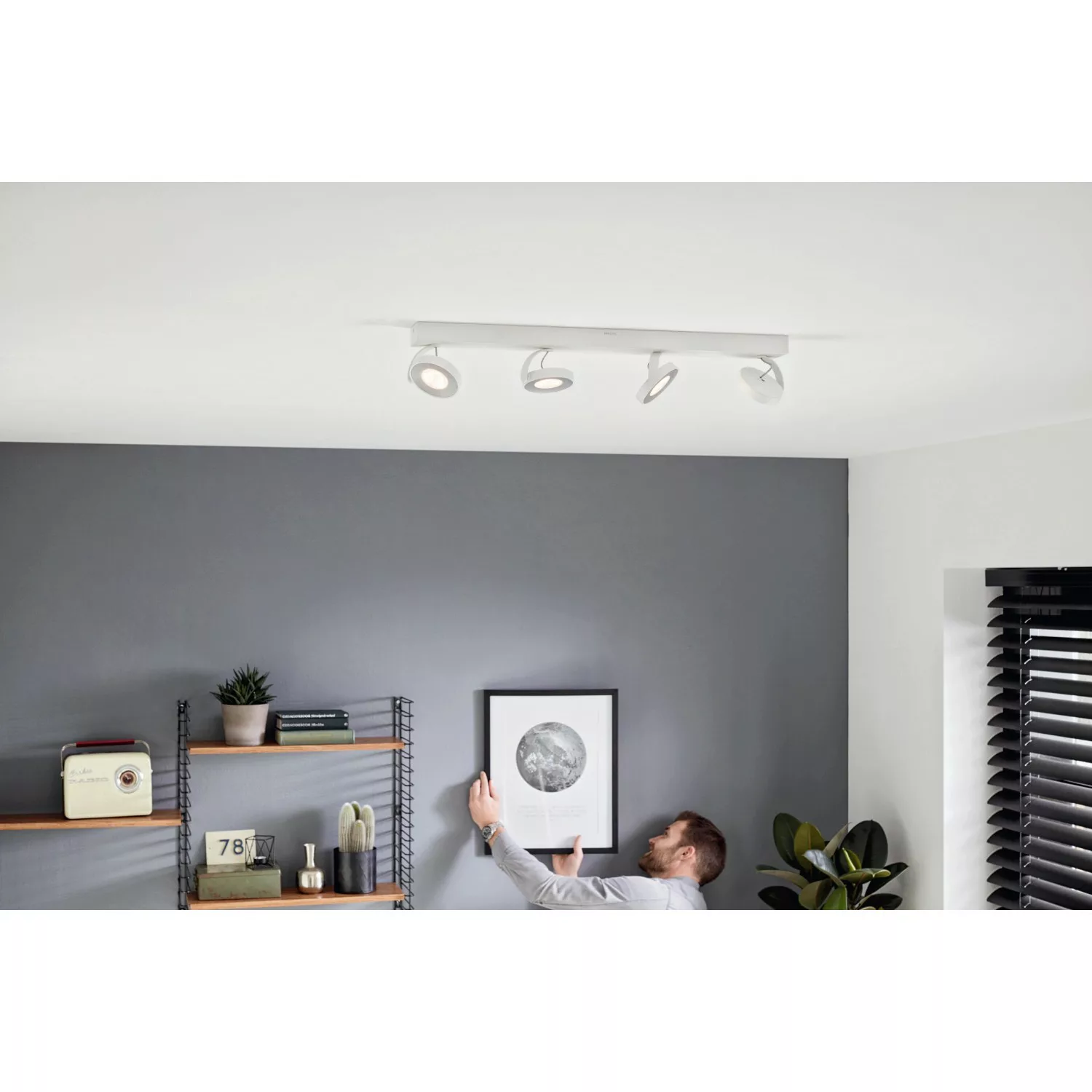 Philips Clockwork LED-Strahler weiß 4flg. WarmGlow günstig online kaufen