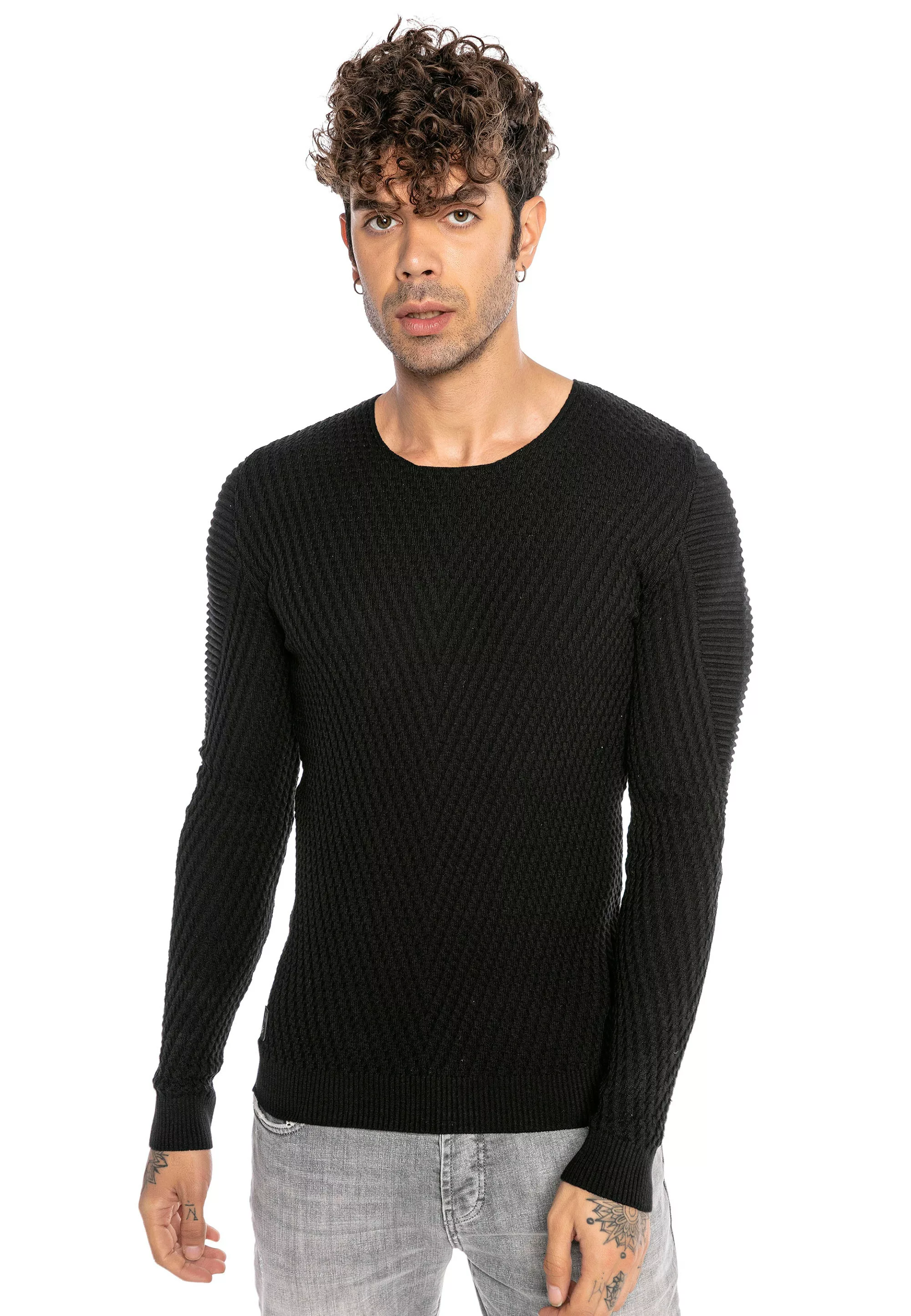 RedBridge Strickpullover Red Bridge Herren Strickpullover Rundhals Pullover günstig online kaufen