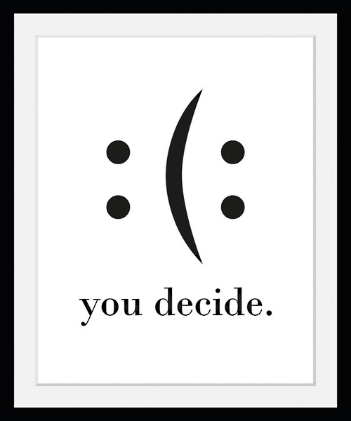 queence Bild »you decide«, in 3 Größen, gerahmt, Poster, Rahmen günstig online kaufen