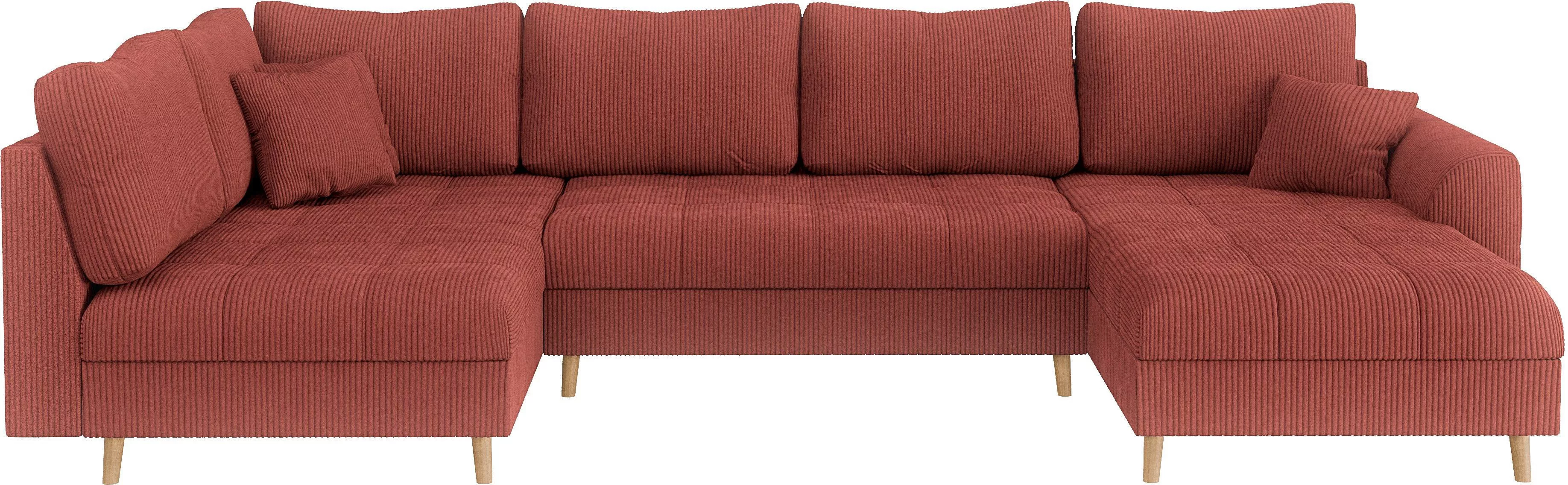 Home affaire Wohnlandschaft "CHARRE U-Form mit Ottomane, Maße B/T/H: 310/16 günstig online kaufen