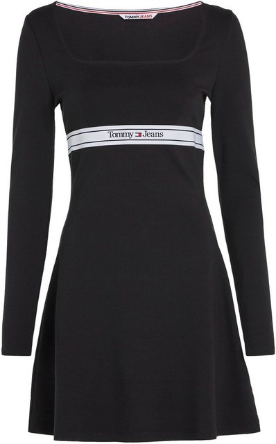 Tommy Jeans Jerseykleid mit Kontrastband am Krageninneren günstig online kaufen