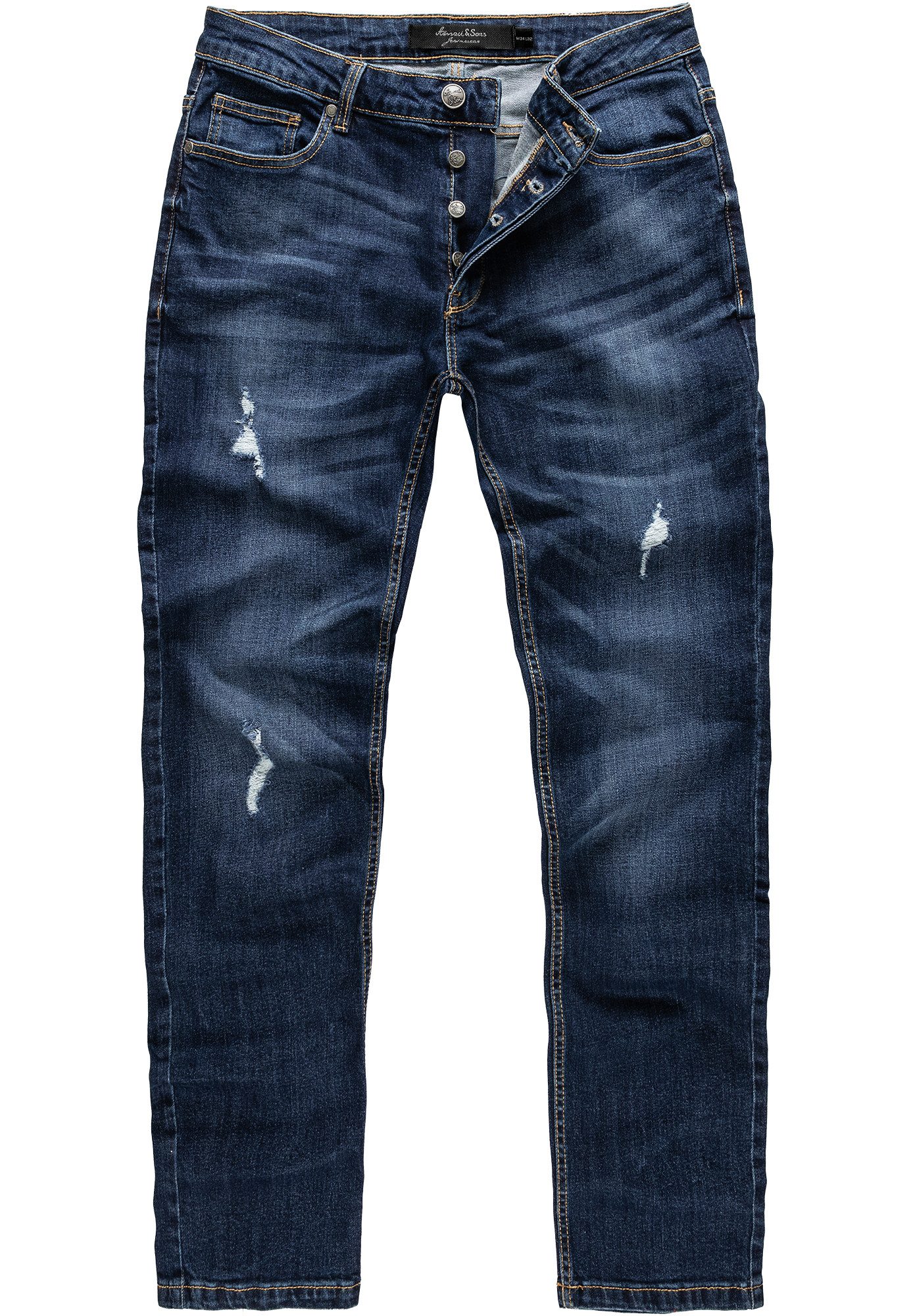 Amaci&Sons Straight-Jeans MEDFORD Destroyed Jeans Herren günstig online kaufen