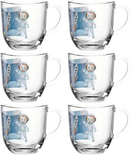 LEONARDO Tasse »Weltall BAMBINI AVVENTURA«, (Set, 6 tlg.), 280 ml, 6-teilig günstig online kaufen