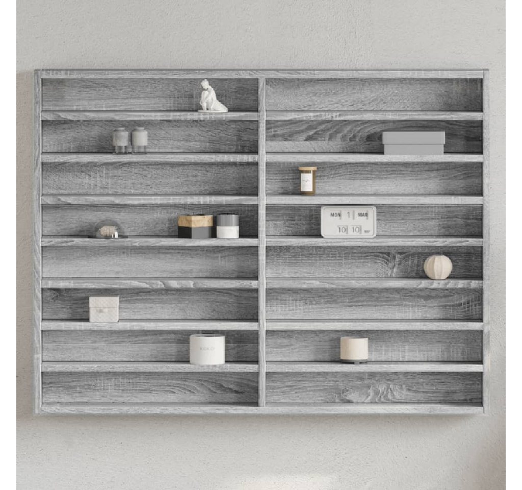 vidaXL Schrankmodule Vitrinenschrank Grau Sonoma 100x8,5x75 cm Holzwerkstof günstig online kaufen