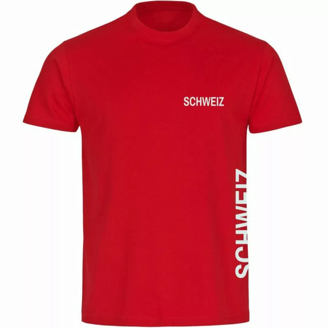 multifanshop T-Shirt Herren Schweiz - Brust & Seite - Männer günstig online kaufen