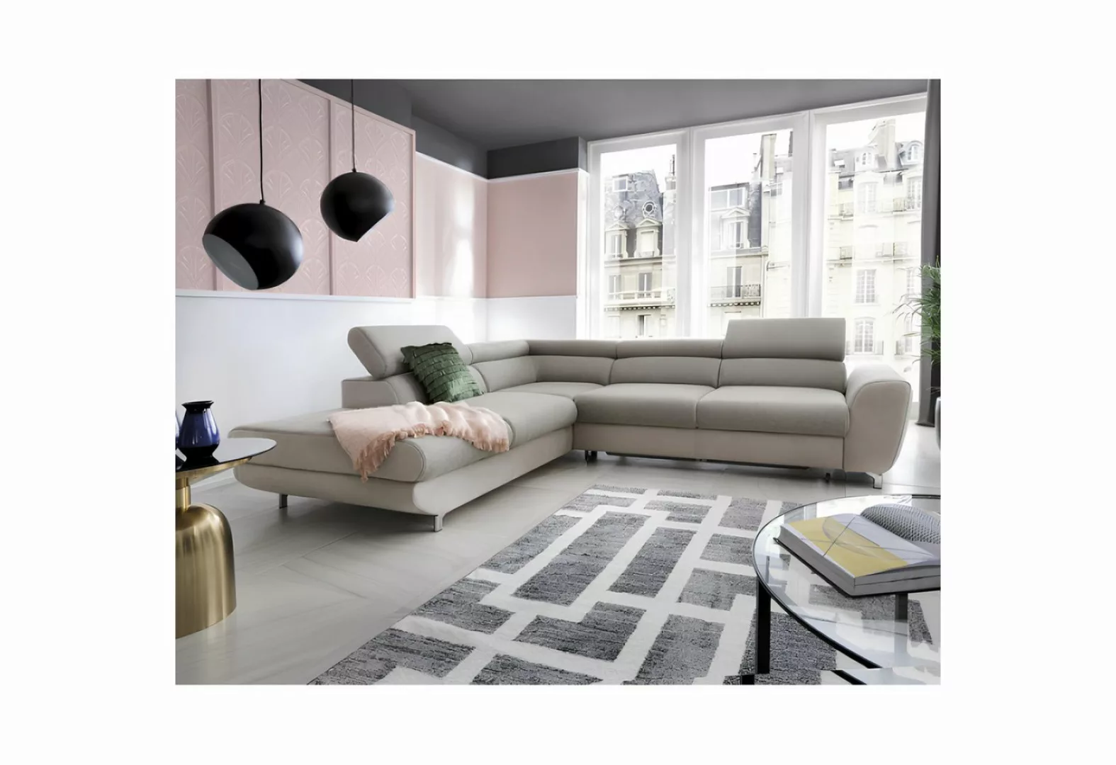 Xlmoebel Sofa Sofa mit Schlaffunktion Ecksofa Multifunktionssofa Sitzecke C günstig online kaufen