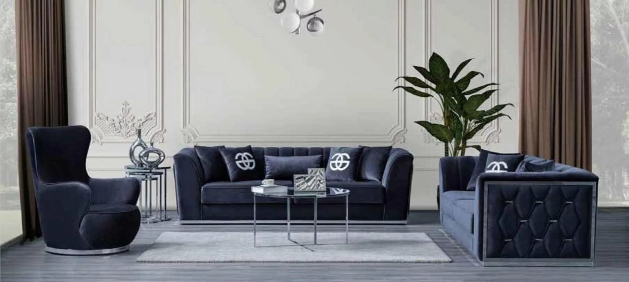 JVmoebel 3-Sitzer Wohnzimmer Sofa Dreisitzer Couch Sofamöbel Textilcouch Mo günstig online kaufen