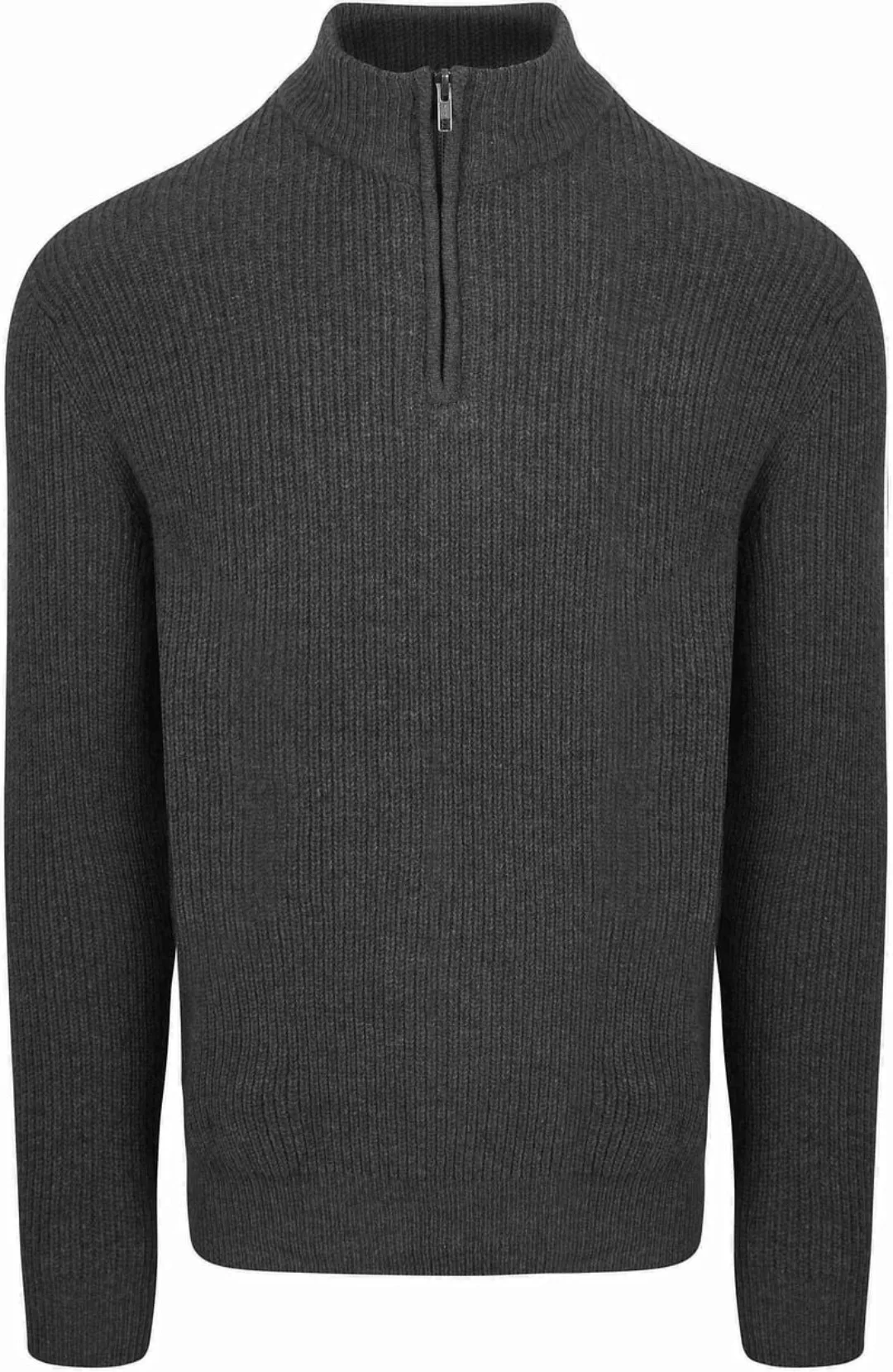 Steppin' Out Half Zip Pullover Lammwolle Anthrazit - Größe M günstig online kaufen