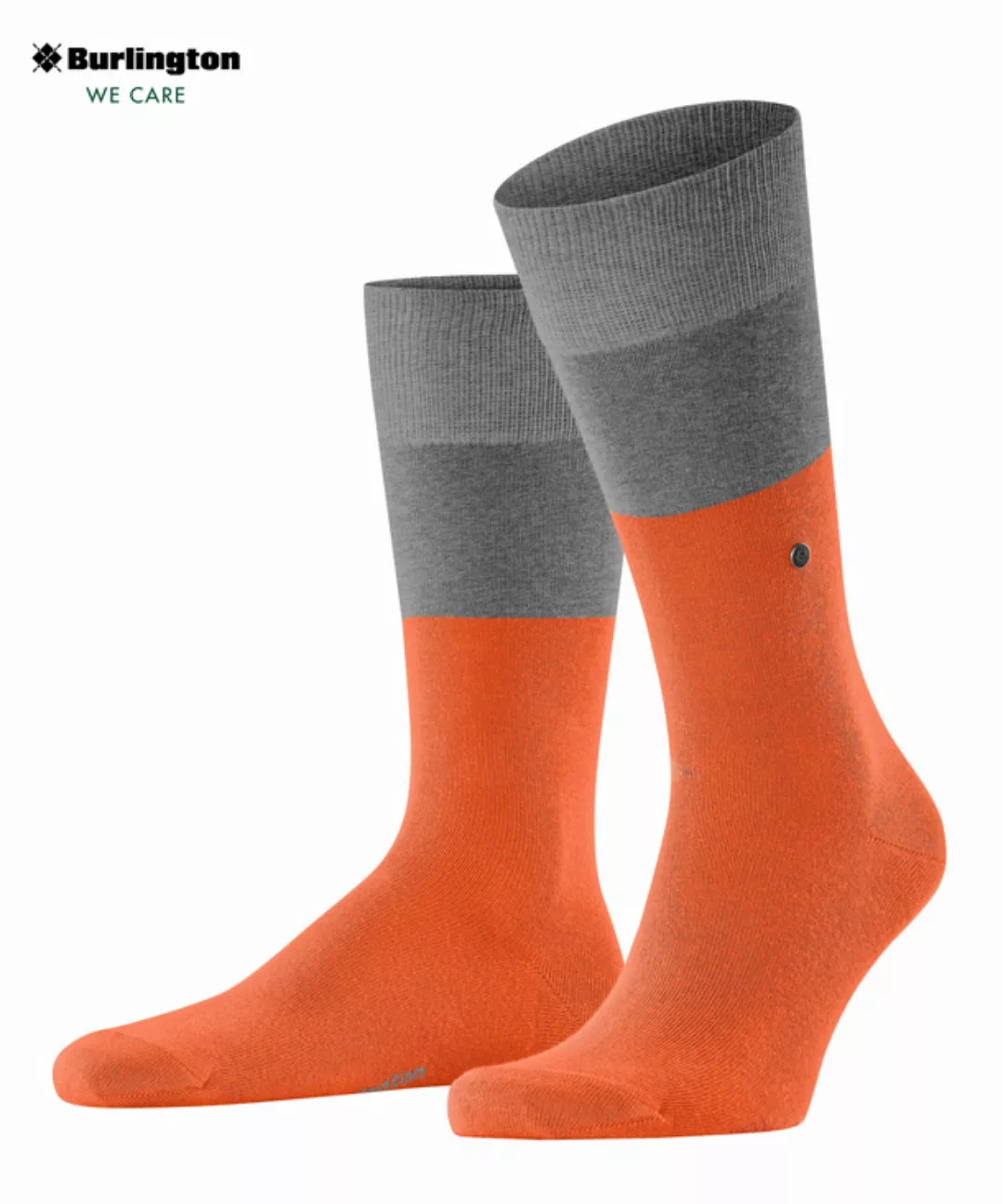 Burlington Chester Herren Socken, 40-46, Orange, AnderesMuster, Baumwolle ( günstig online kaufen