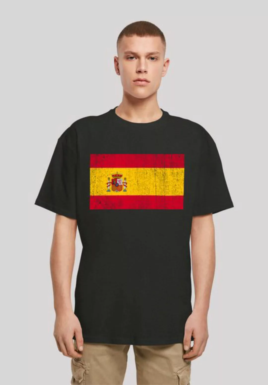 F4NT4STIC T-Shirt "Spain Spanien Flagge distressed", Print günstig online kaufen