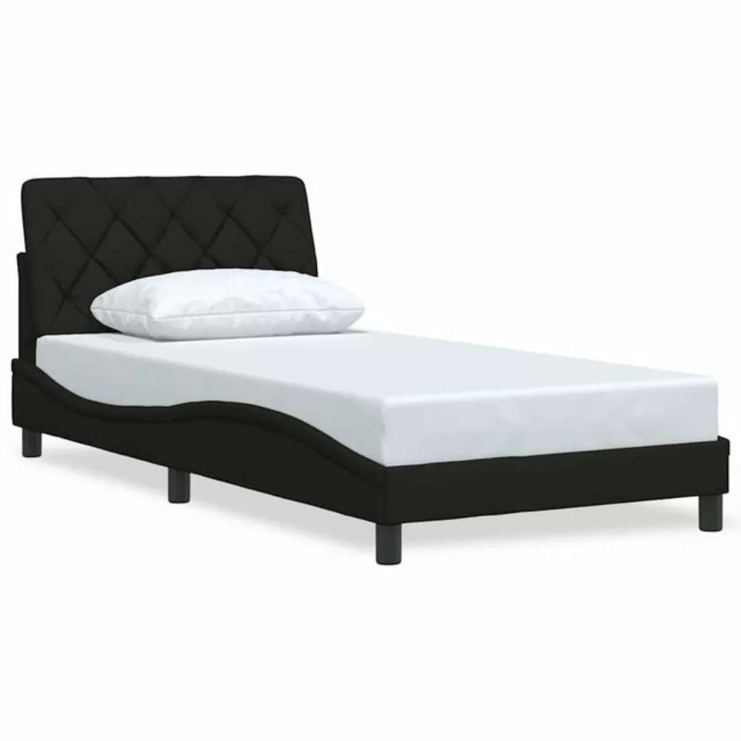 vidaXL Bettgestell Bettgestell ohne Matratze Schwarz 100x200 cm Stoff günstig online kaufen