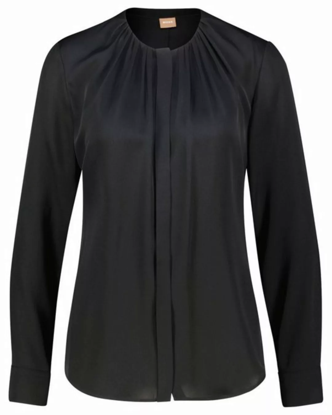 BOSS Rüschenbluse Damen Bluse aus Stretchseide BANORAH Langarm günstig online kaufen