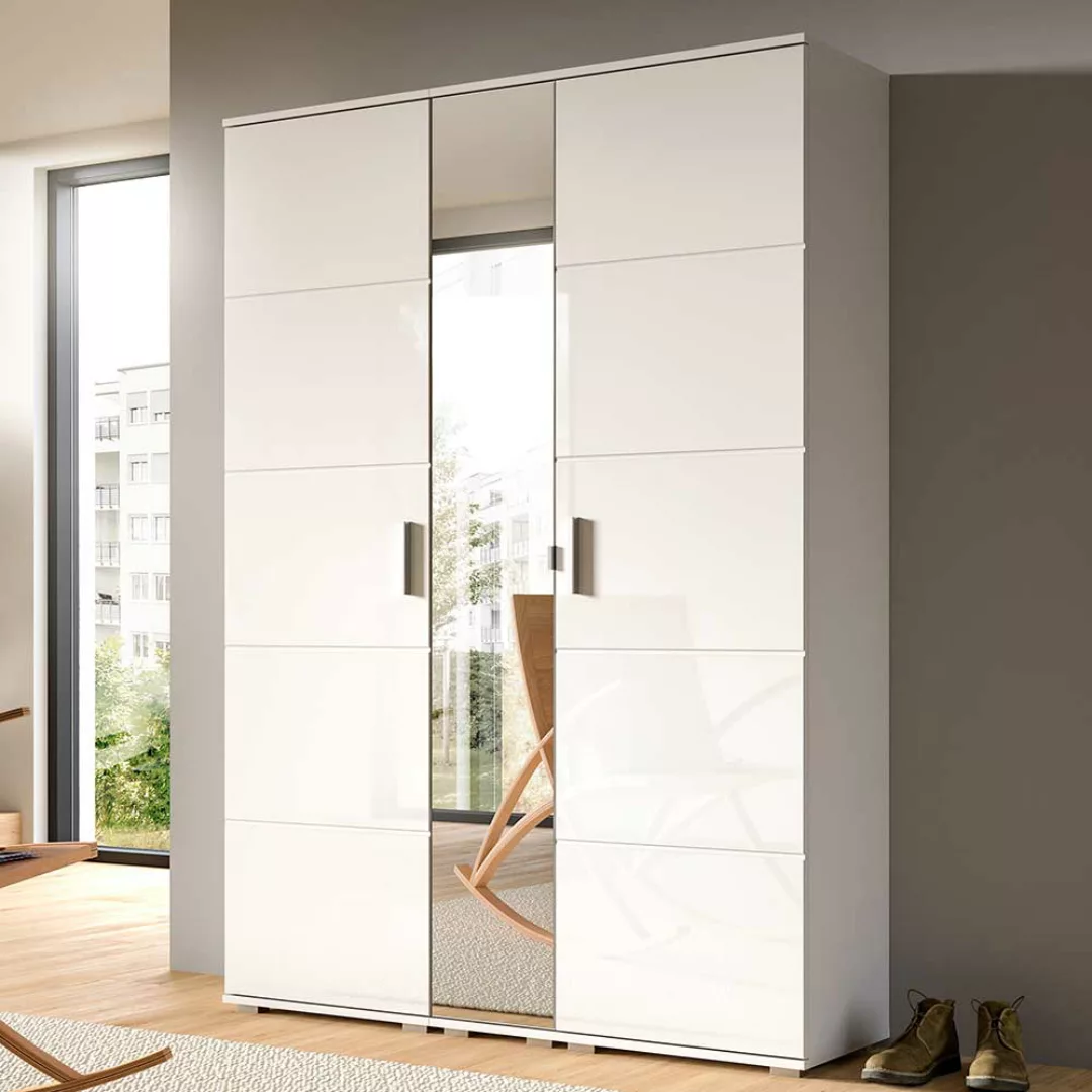 Flurschränke weiß modern mit Spiegeltür 191 cm hoch (dreiteilig) günstig online kaufen