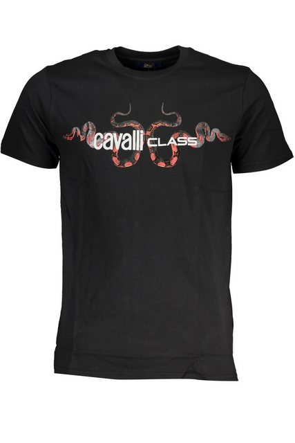 Cavalli Class T-Shirt Herren Kurzarm-T-Shirt Schwarz mit Rundhals & günstig online kaufen