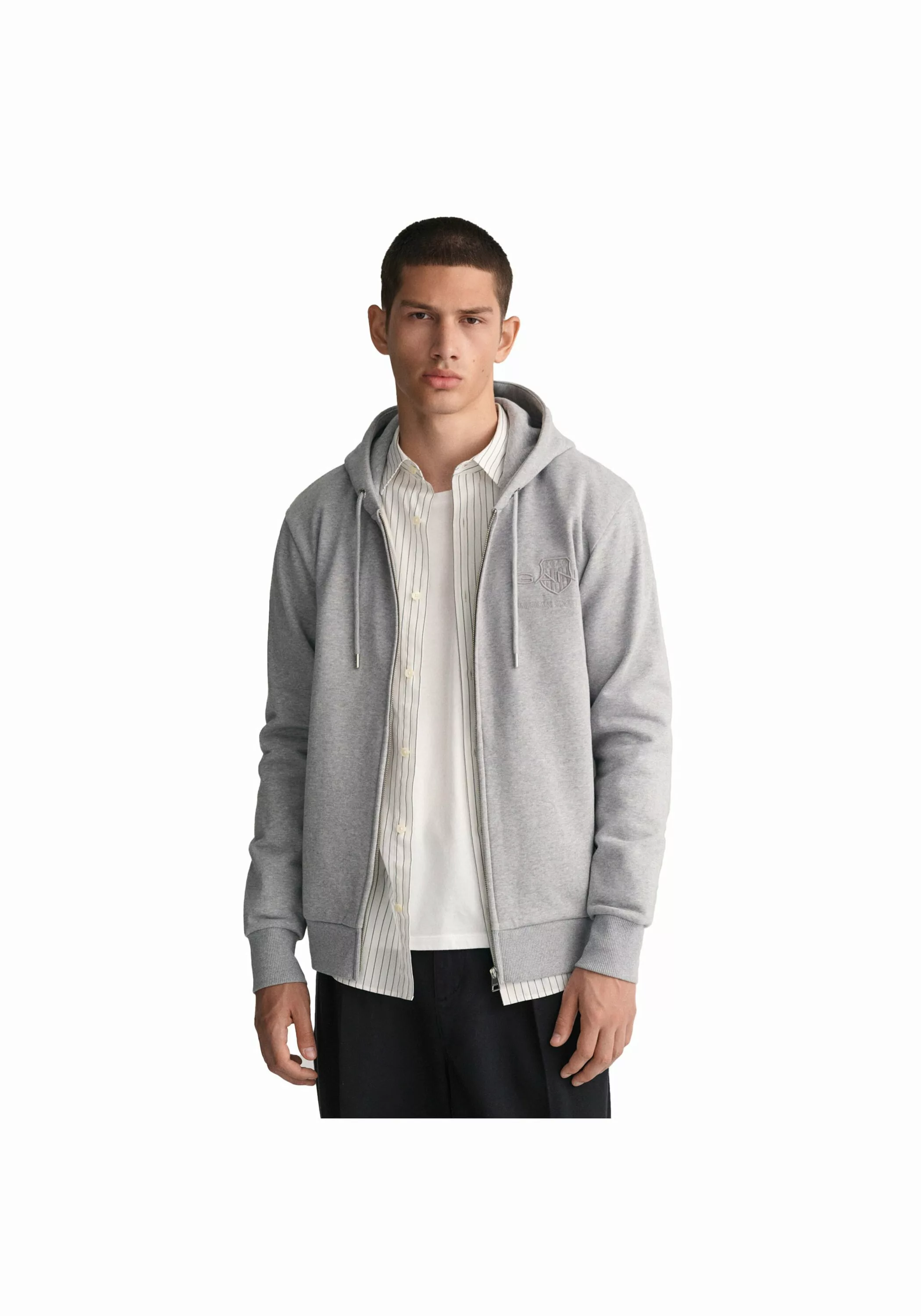 Gant Sweater "Sweatjacke REGULAR TONAL SHIELD FULL ZIP HOODIE" günstig online kaufen