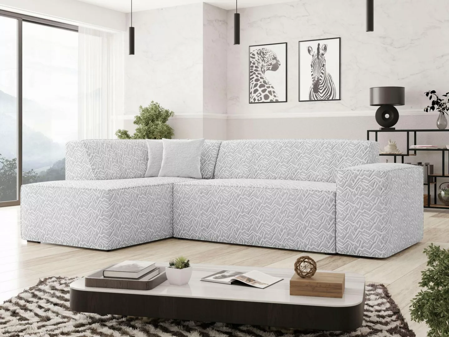 MIRJAN24 Ecksofa Lordin Premium, L-Form, Kissen-Set, Schwarze Füße, freier günstig online kaufen