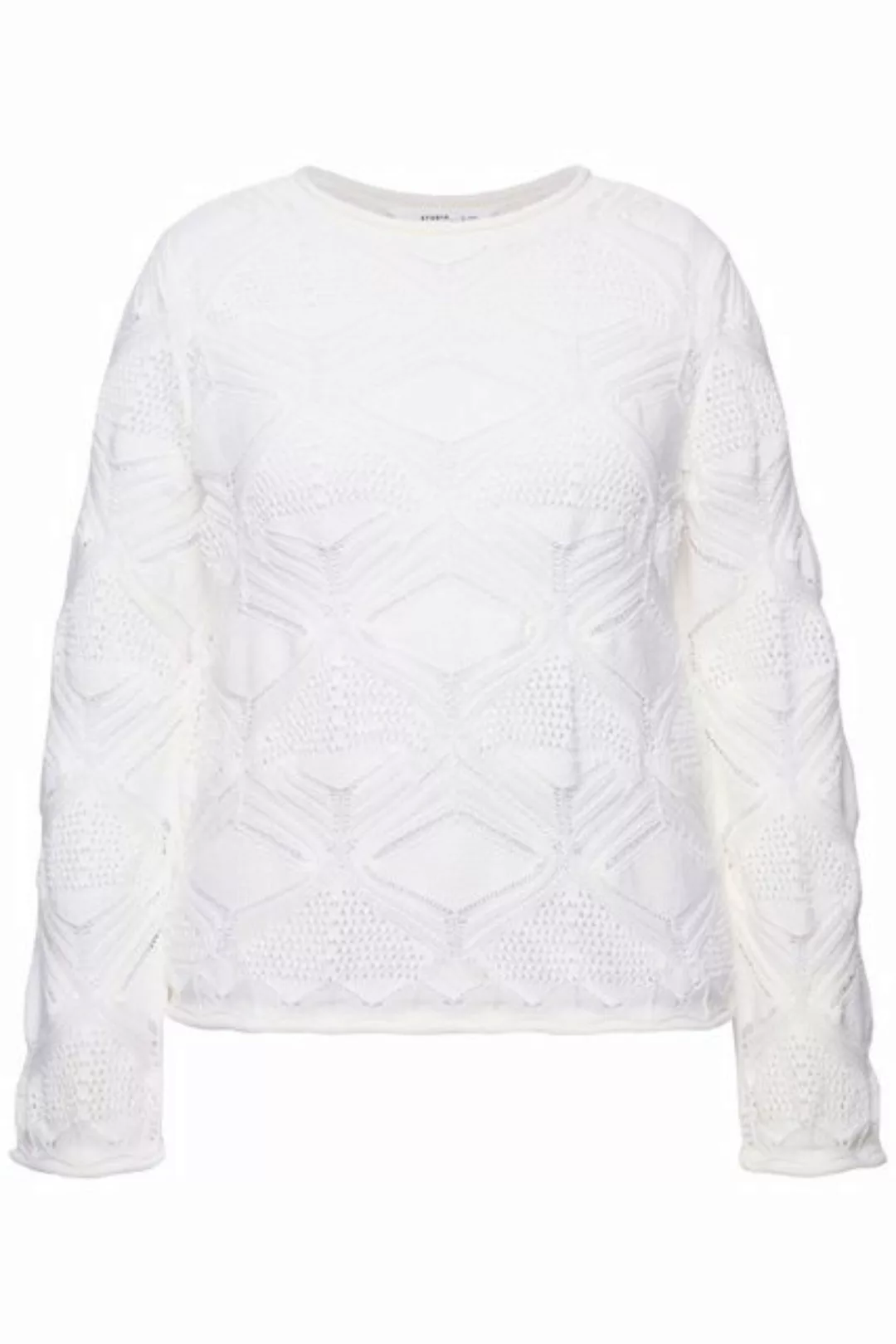 Studio Untold Strickpullover Pullover oversized Ajour-Strick Rollkanten günstig online kaufen