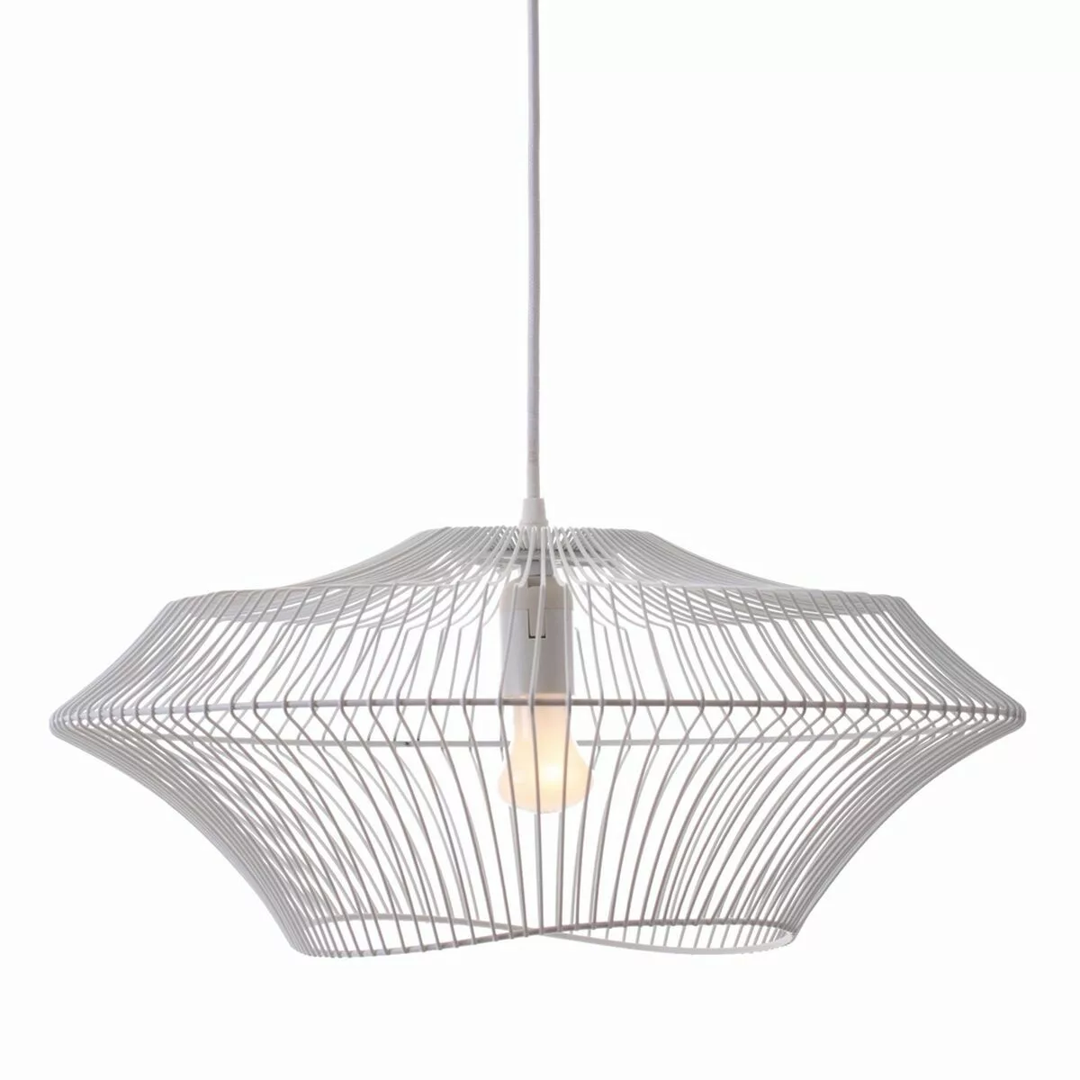 Deckenlampe 48,5 X 48,5 Cm Metall Weiß günstig online kaufen