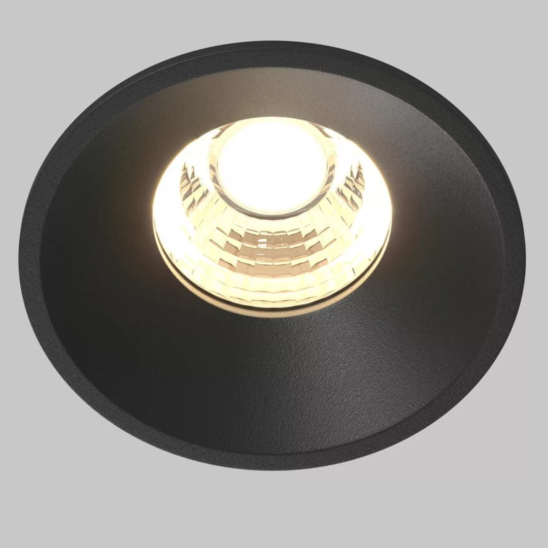 LED Einbauleuchte Round in Schwarz 7W 450lm 60mm günstig online kaufen