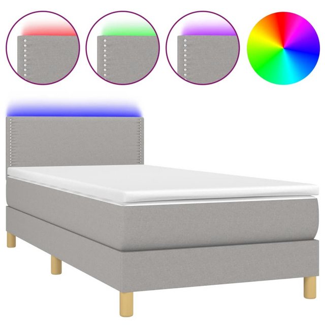 vidaXL Boxspringbett Bett Boxspringbett komplett mit Matratze & LED Stoff ( günstig online kaufen