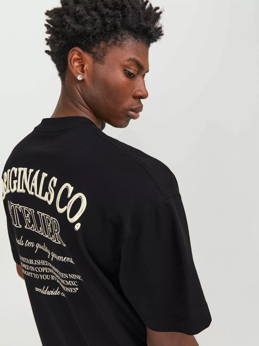 Jack & Jones Herren Rundhals T-Shirt JORSANTORINI BACK - Relaxed Fit günstig online kaufen