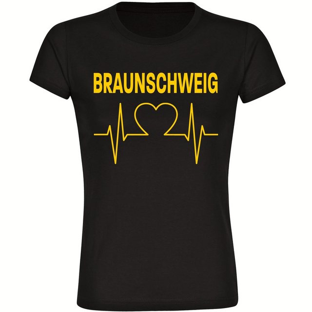 multifanshop T-Shirt Damen Braunschweig - Herzschlag - Frauen günstig online kaufen