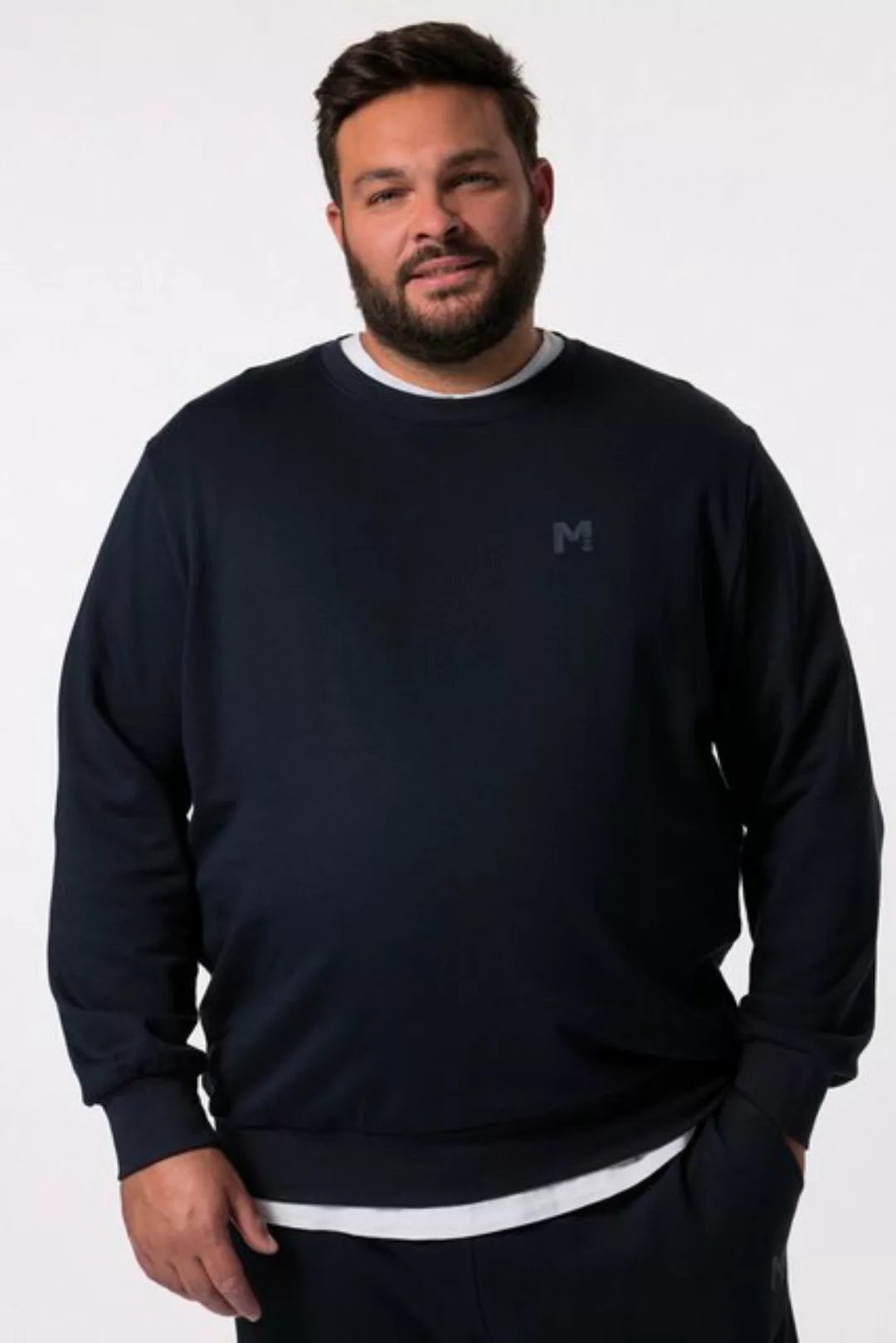 Men Plus Sweatshirt Men+ Sweatshirt Basic Rundhalsausschnitt bis 8 XL günstig online kaufen