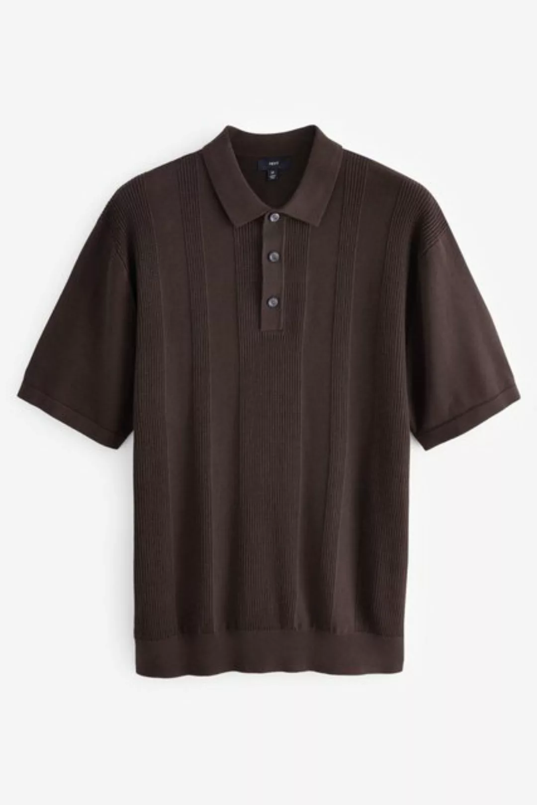 Next Poloshirt Regular Fit Poloshirt, vertikaler Strukturstrick (1-tlg) günstig online kaufen