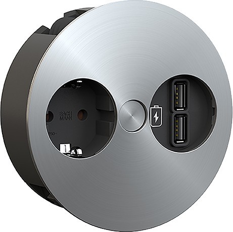 Bachmann TWIST Steckdosenleiste Edelstahl-Optik 931.031 - 931031 günstig online kaufen