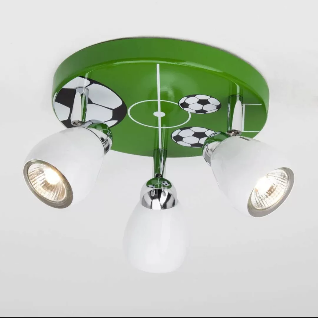 Brilliant LED-Spotrondell Soccer 3-flammig Grün und Schwarz-Weiß günstig online kaufen