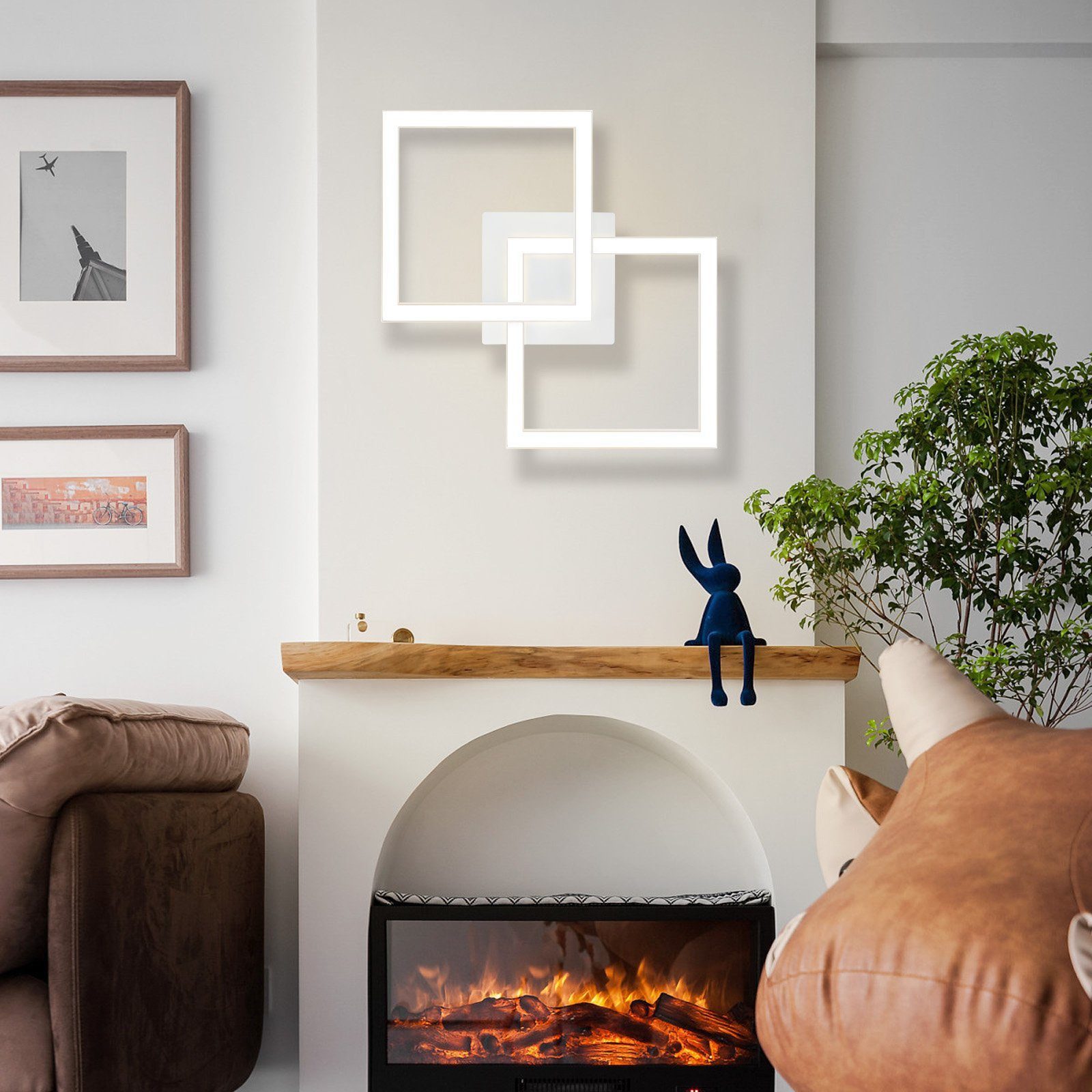 Nettlife LED Deckenleuchte Flur Schwarz Geometrisch günstig online kaufen