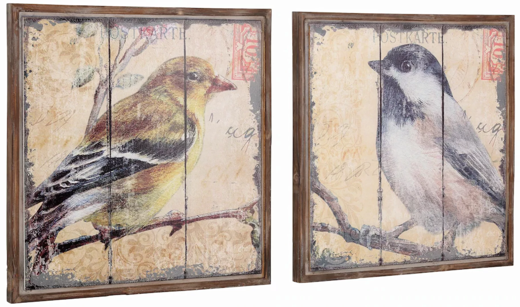 HOFMANN LIVING AND MORE Bild "Vogel", (Set), Tiermotiv (Set, 2 St.) günstig online kaufen